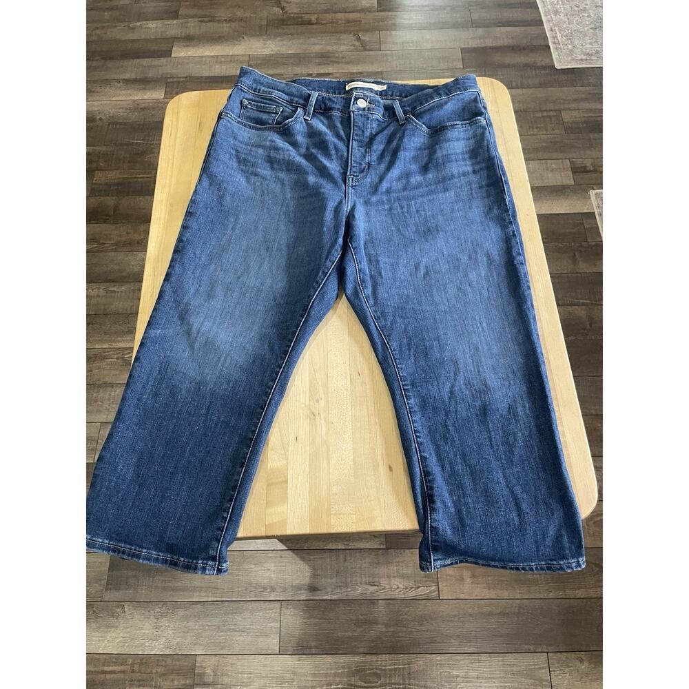 Levis Jeans Womens Blue Medium Wash 311 Shaping Skinny Capri Size 16 W Stretchy